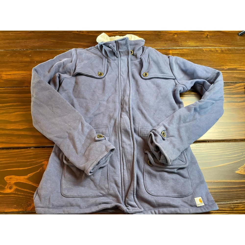 Carhartt Sweater, Women's Size Small, Blue, Full Zip, Pockets